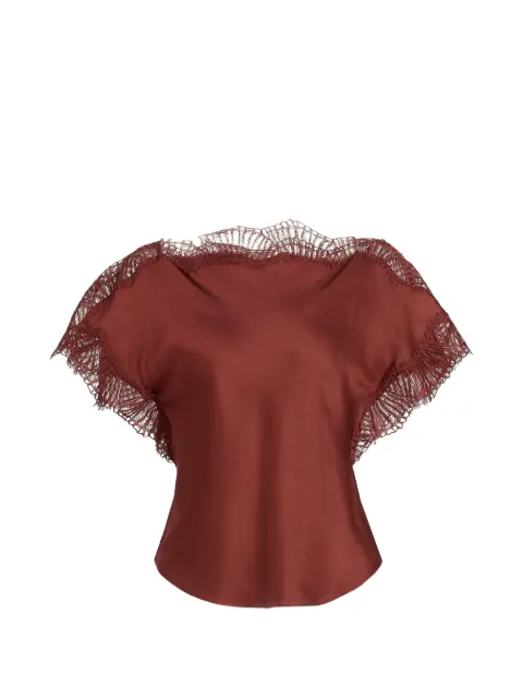 A.L.C. Luna lace-trimmed top Red 5TOPS02