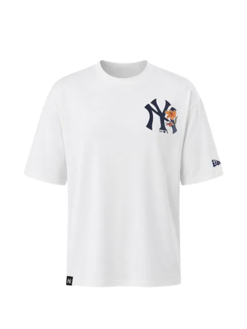 NEW ERA CAP MLB Floral New York Yankees logo-print T-shirt White 60856234