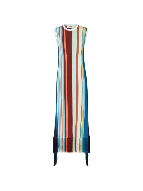 FENDI multicolour striped viscose-yarn dress Blue FZDE50AYBZF0ZA0