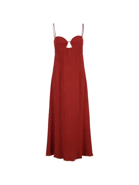 Johanna Ortiz Dream Spinner cutout-detail midi dress Red PT04128