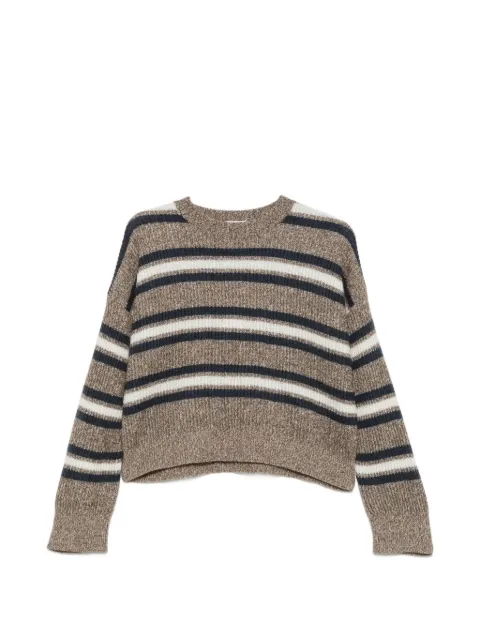 Brunello Cucinelli striped crew-neck sweater Brown MTX767910CDT03