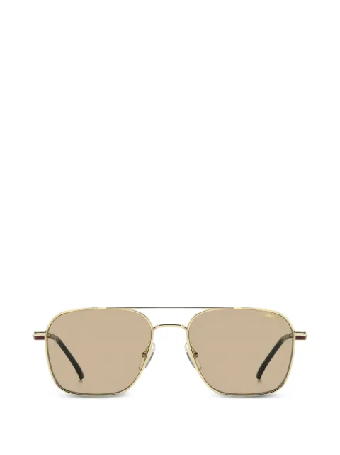 Carrera rectangle-frame double-bridge sunglasses Gold CARRERA379S