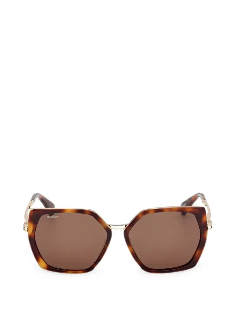 Max Mara Eyewear geometric-frame sunglasses Brown MM0136