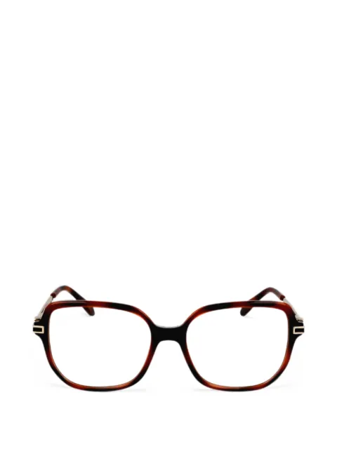 Ferragamo Eyewear tortoiseshell-effect Gancini glasses Brown SF3012