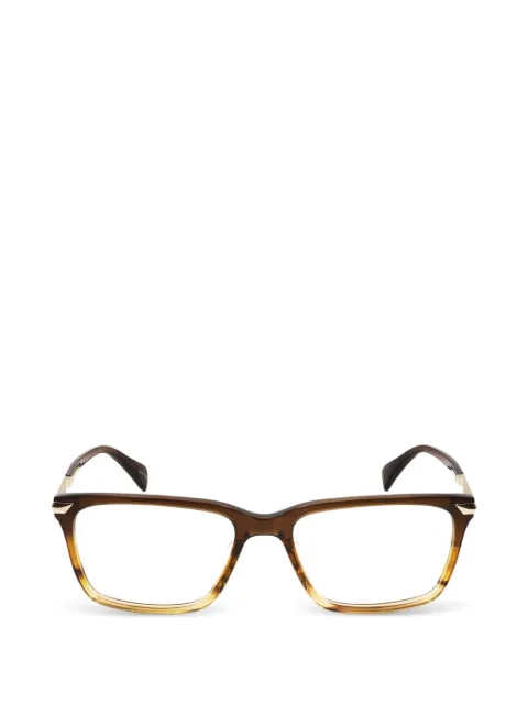 RAG & BONE EYEWEAR rectangle-frame glasses Brown RNB7043