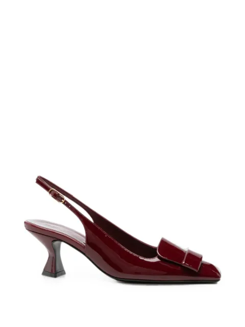 Sergio Rossi patent leather buckle-detail pumps Red B14560MFL3482234