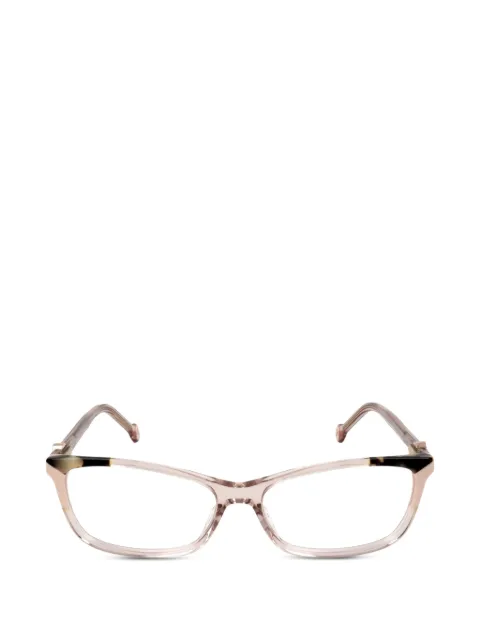 Carolina Herrera tortoiseshell-effect logo-plaque glasses Neutrals HER0114