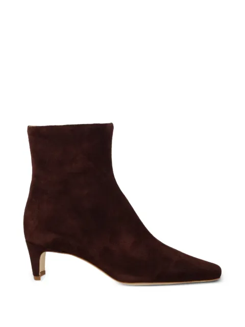 STAUD suede kitten-heel ankle boots Brown F26P1026SUESPR