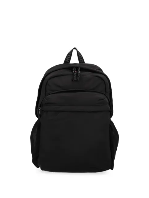 HUGO logo-tape zip-fastening backpack bag Black 5056837210260368001