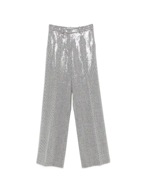 ERMANNO FIRENZE sequin-embellished houndstooth trousers Grey D49EP038EZ3