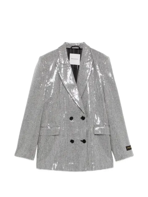ERMANNO FIRENZE sequin-embellished double-breasted blazer Grey D49EI011EZ3