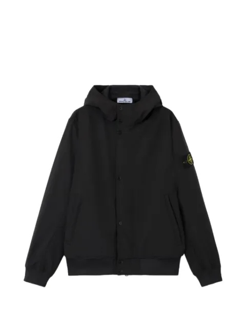 Stone Island 4100118 LIGHT SOFT SHELL hooded jacket Black LS154100018S0A22