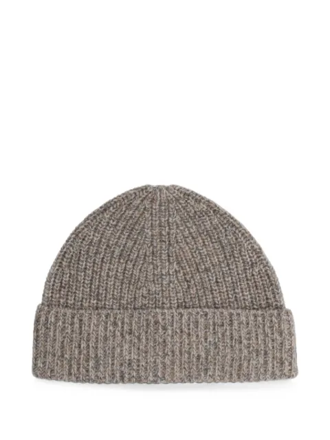 ASPESI ribbed-knit beanie hat Grey 6C06E89012075