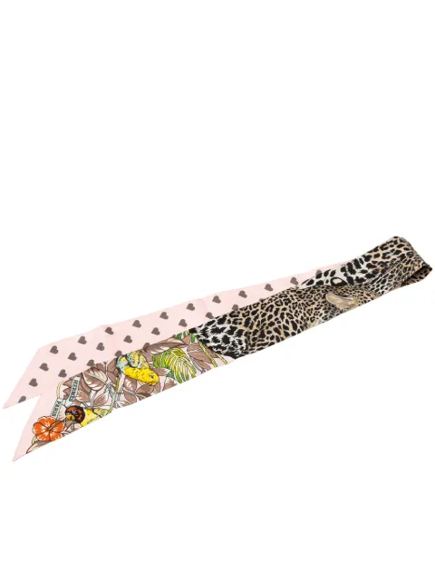 Hermès Pre-Owned 2010-2018 Jungle Love Love Silk Twilly Scarf scarves Pink Y7ERAD00QD421860