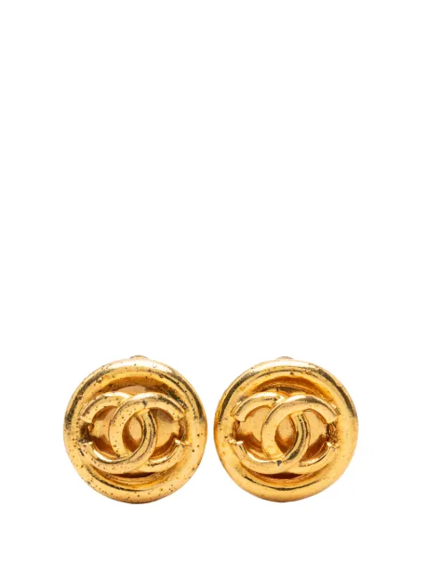CHANEL Pre-Owned 1993 CC Gold Plated Round Clip On Earrings costume earrings Gold QNG1LCG3348MXE1Q