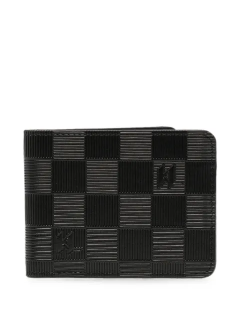 Karl Lagerfeld checkerboard-embossed bi-fold wallet Black 805421563112