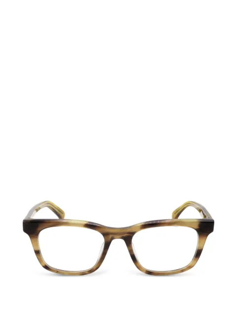 RAG & BONE EYEWEAR horn-effect rectangle-frame glasses Green RNB8002G