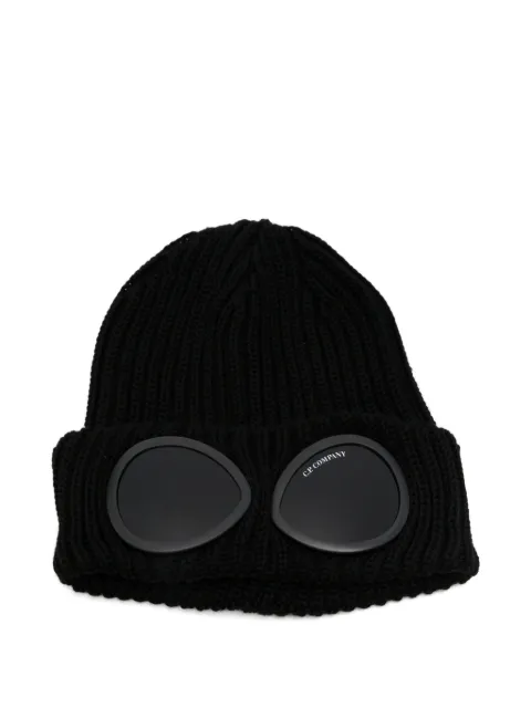 C.P. Company goggle-detail beanie hat Black RFCMAC742A005509A999