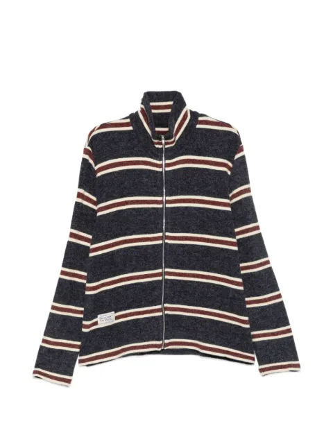 Song For The Mute striped zip-up cardigan Blue 262MJK135RUFLNVY