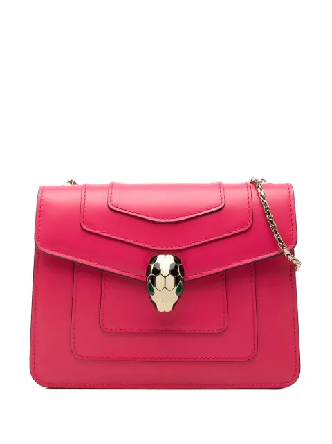 Bvlgari Pre-Owned 2010-2026 Small Leather Square Serpenti Forever Chain crossbody bag Pink 04OLFOV4MMZV12MW