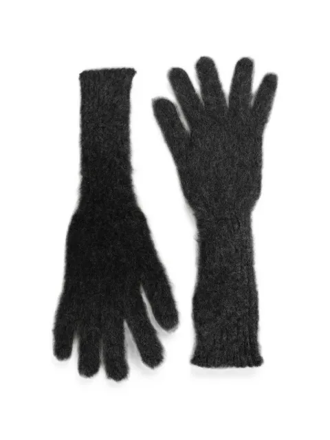 Maison Margiela brushed-knit wool gloves Grey S50TS0057M13315