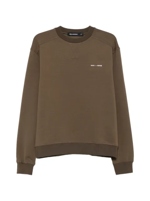 Karl Lagerfeld logo-print crew-neck sweatshirt Brown 705005563902