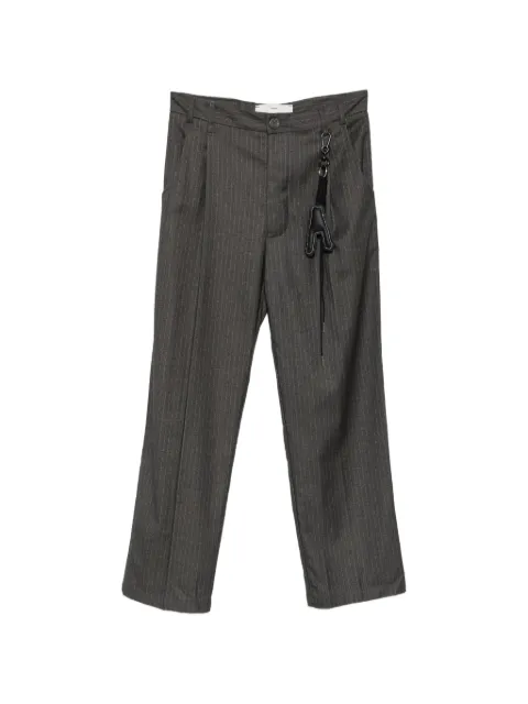 Song For The Mute stripe-pattern wide-leg trousers Grey 262MPT084FLNSCHA