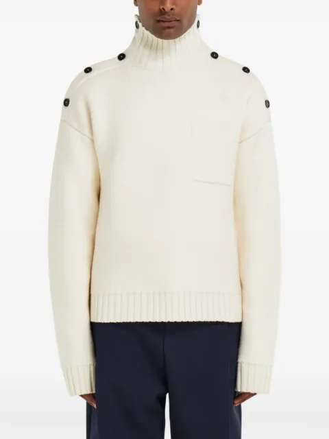 Ferragamo knitted sweater with button detail Neutrals 798525