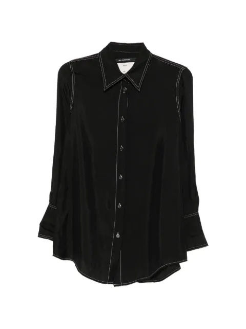 Song For The Mute contrast-stitch shirt Black 262WSH011CUPDBLK