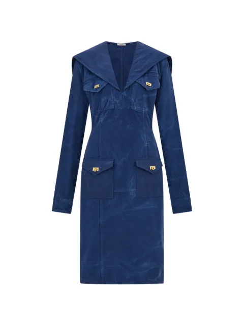 Ferragamo washed gabardine dress Blue 797815