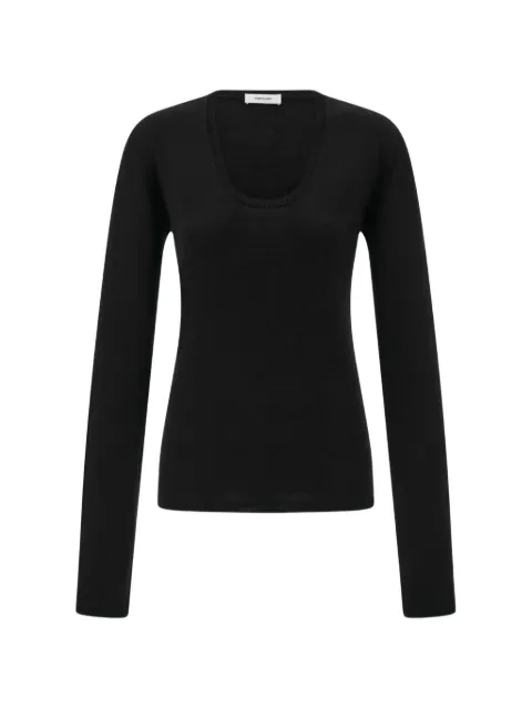 Ferragamo lightweight wool top Black 797926