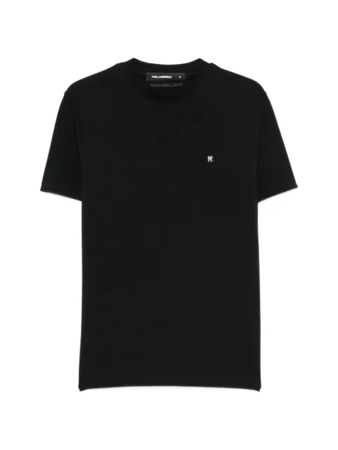 Karl Lagerfeld logo-plaque crew-neck cotton T-shirt Black 755045563221