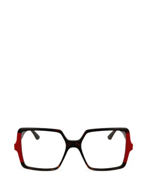 Karl Lagerfeld tortoiseshell-effect square-frame glasses Brown KL6169
