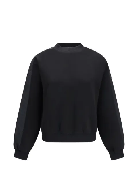 Moose Knuckles Mix Media logo-plaque sweatshirt Black M35LS631