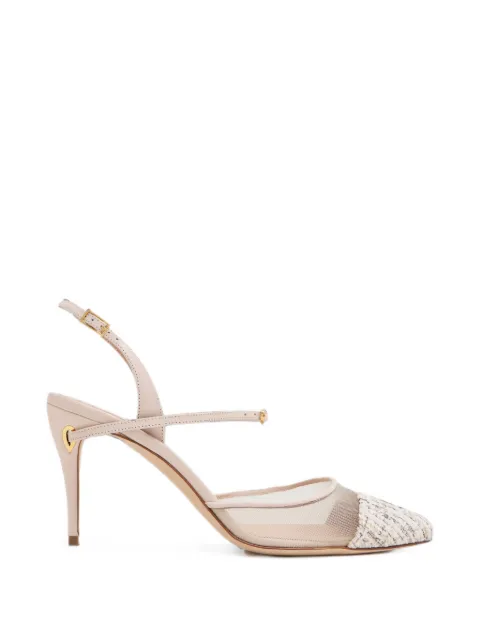 Jennifer Chamandi Vittorio slingback pumps White VITTORIO85