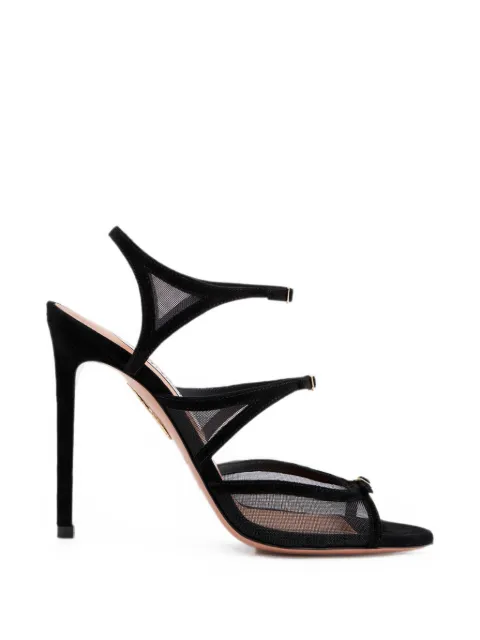 Aquazzura Jalila mesh-panel sandals Black JLLHIGS0SFE000