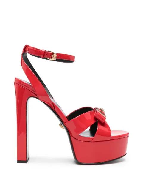 Versace Gianni ribbon patent sandals Red 1017314D2VE