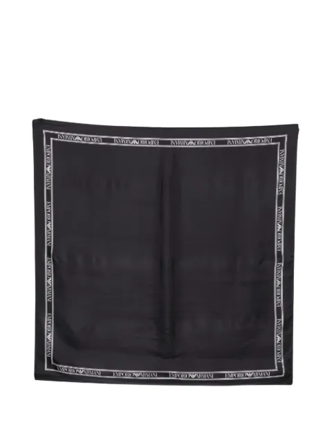 Emporio Armani logo-detail scarf Black EW004943AF26961
