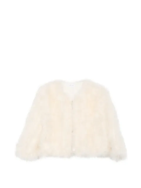 Liska feather-embellished jacket Neutrals NE26172047XXXXXIVY
