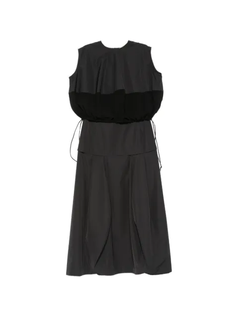 LITKOVSKA pleated sleeveless maxi dress Black D12MSS26