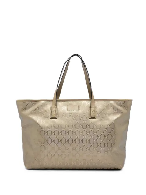 Gucci Pre-Owned 2016-2026 Large GG Imprime tote bag Gold OLRQOEJKZ40BRUJB