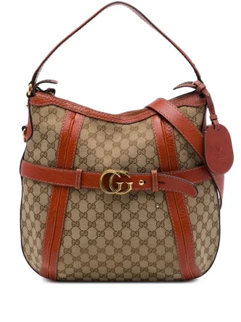 Gucci Pre-Owned 2016-2026 Medium GG Canvas Running satchel Neutrals MAH8UVCBTZ5433O6