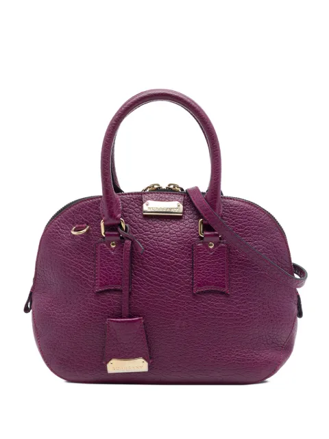 Burberry Pre-Owned 2000-2017 Small Grained Calfskin Heritage Orchard Bowling Bag satchel Purple L84RP6DHCSHILVBK