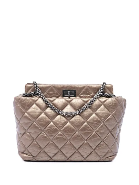 CHANEL Pre-Owned 2012 Quilted Metallic Aged Calfskin Reissue 2.55 tote bag Brown KW9MFMTQS02K1L62