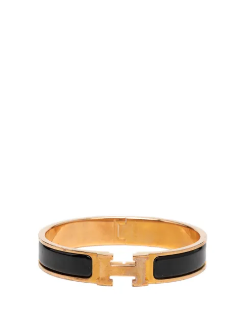 Hermès Pre-Owned 2011 Narrow Enamel Clic H Bracelet PM costume bracelet Black SXYJRVDFF6AIYLHB