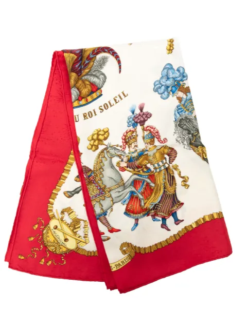 Hermès Pre-Owned 1994-1995 Les Fêtes du Roi Soleil Silk Scarf 90 scarves Red HIGSZ74A2SX8WM0I