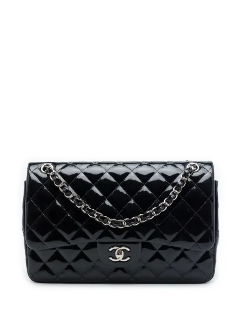 CHANEL Pre-Owned 2013-2014 Jumbo Classic Patent Double Flap shoulder bag Black GDAGRWSX7QY2XF8F