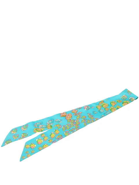Hermès Pre-Owned 2010-2018 Rencontre Oceane Twilly Silk Scarf scarves Blue 83CCPN6DT3IHCNHA