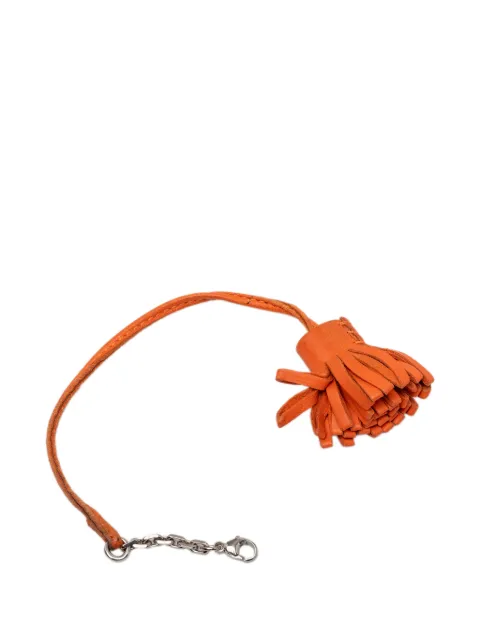 Hermès Pre-Owned 2000-2026 Milo Lambskin Carmencita Page Marker key chain Orange 7KZ9ERSDAF87SUUJ