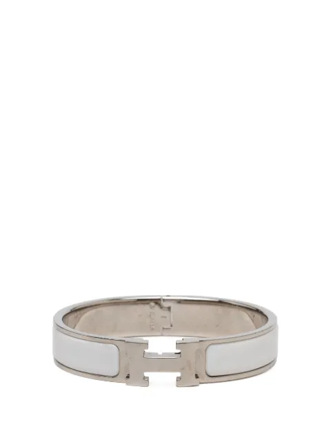 Hermès Pre-Owned 2000-2026 Narrow Enamel Clic H Bracelet PM costume bracelet Silver 5IUJ4B22FBFKSA66